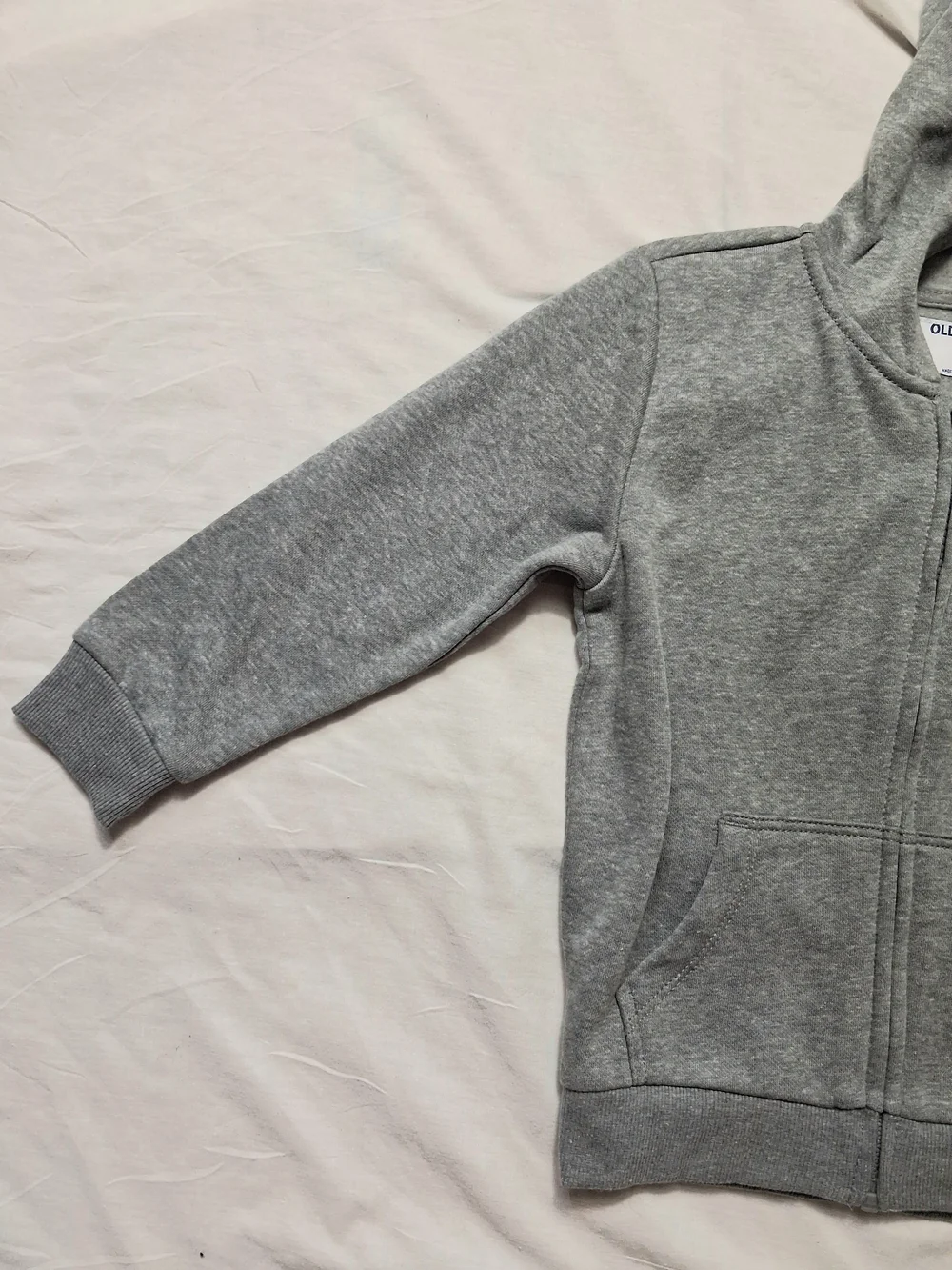 Old Navy Toddler Hooded Sweat Jacket Size 4T Gray Full Front Zip Long Sleeve NEW